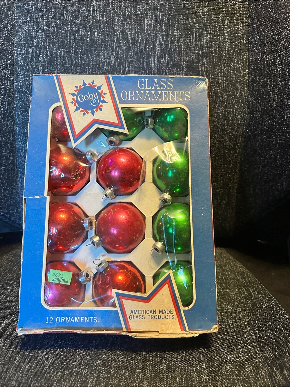 vintage Coby glass Christmas ornaments